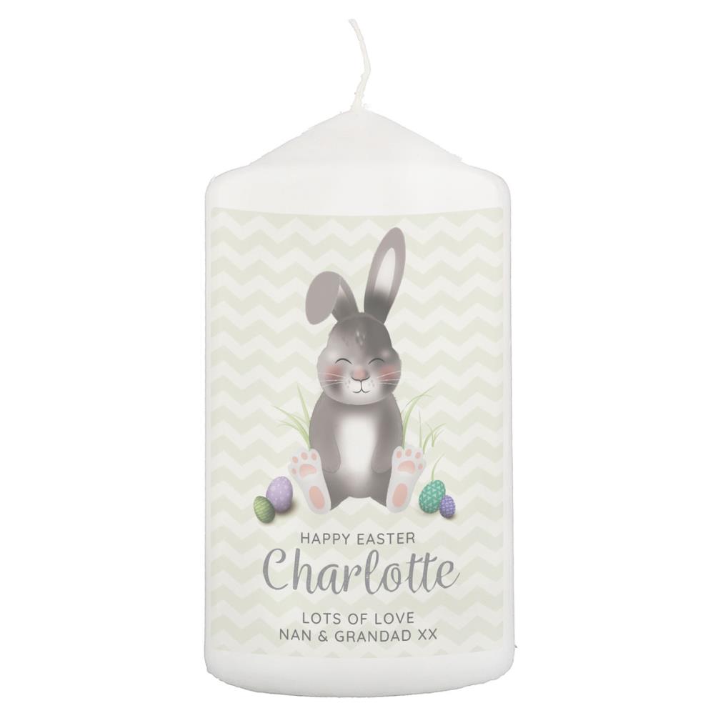 Personalised Easter Bunny Pillar Candle £11.69